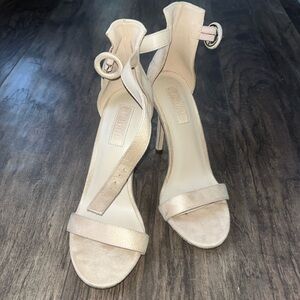 Elegant Cream High Heel Sandals